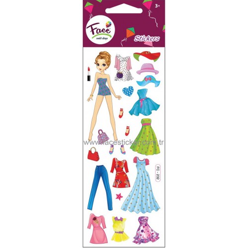KIZ GİYDİRME STICKER FC-232